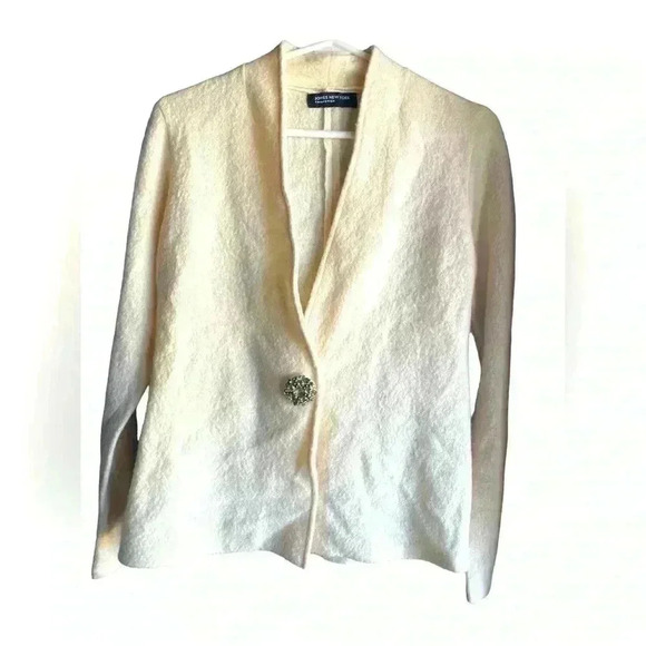 JONES NEW YORK Sweater Sz S
Women's Button Front Cream Knit
Cardigan Wool 100% - Picture 1 of 7